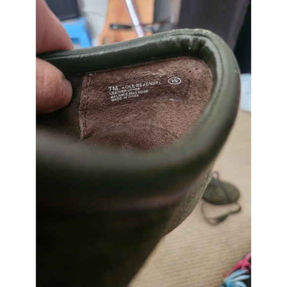 Aerosoles Women's Role Reversal Bootie Heel Green Suede Oxford Style Size 7 - Picture 14 of 14